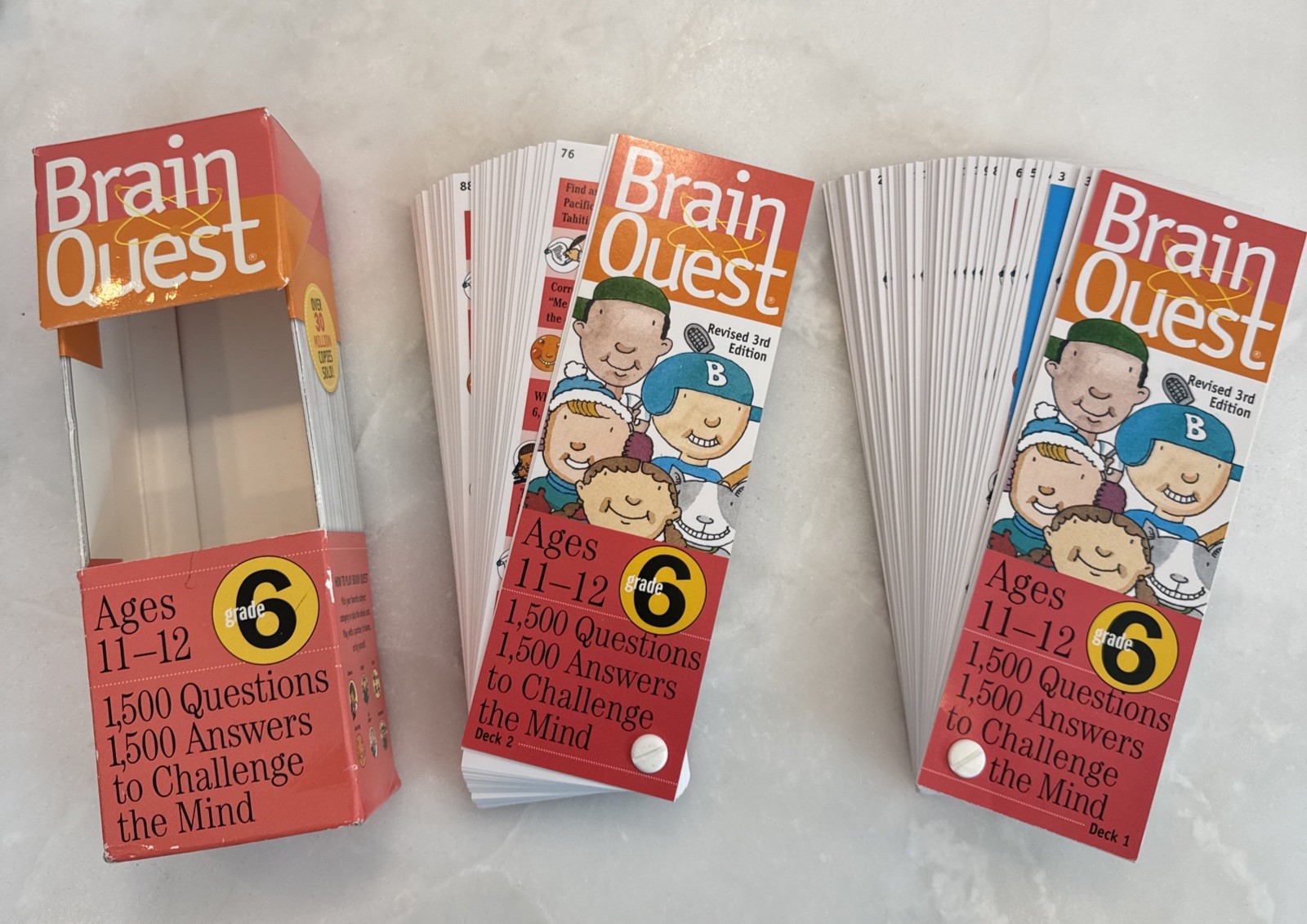 Vintage Brain Quest Learn Q & A Grades 5 & 6 Question 5th 6th 1992 2005 Lot Of 5