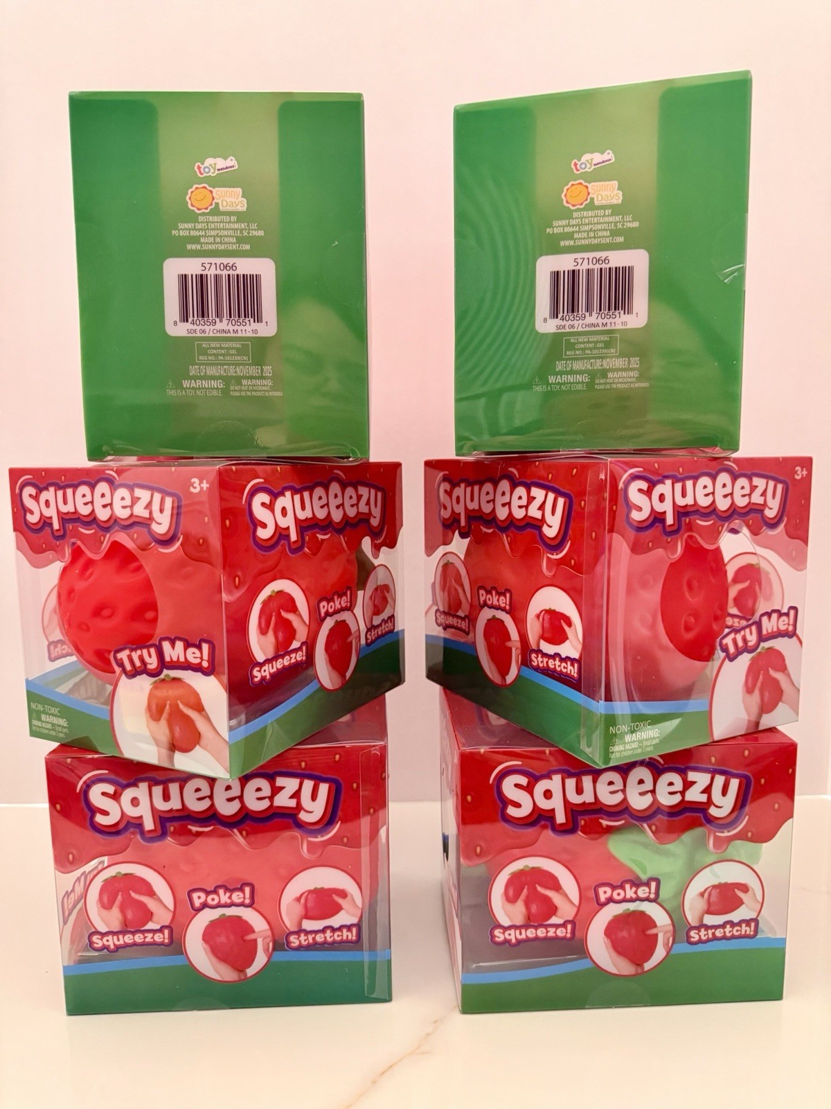 TikTok Viral Toymendous Jumbo Squeeezy STRAWBERRY Squishy Sensory Toy
