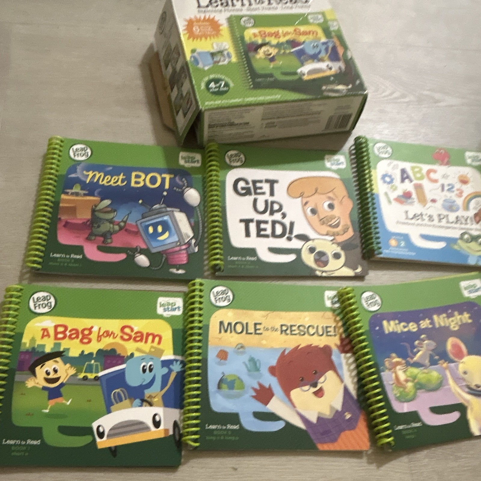 LeapFrog LeapStart Learn to Read Volume 1 Book Set w/ 6 Books Ages 4-7