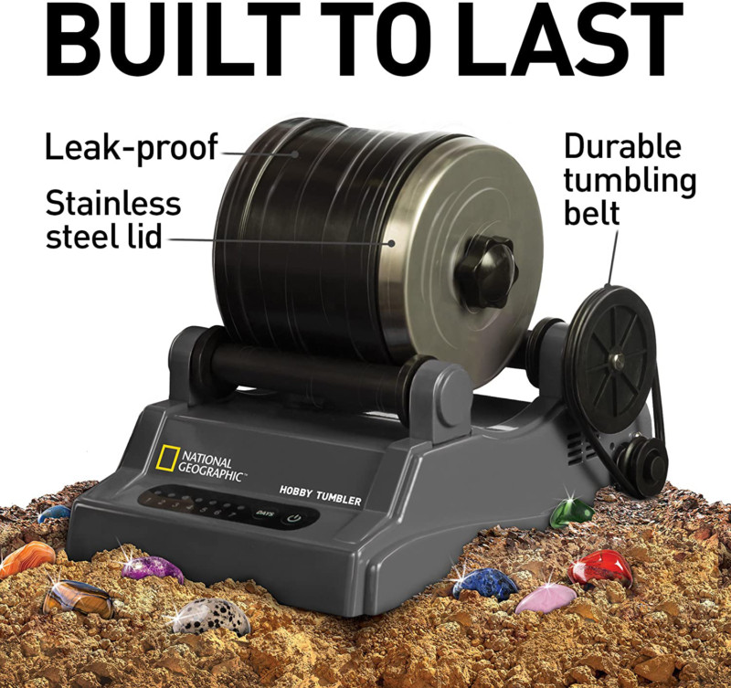 National Geographic Rock Tumbler Polisher Kit Machine Tumbling STONE Polish Gems