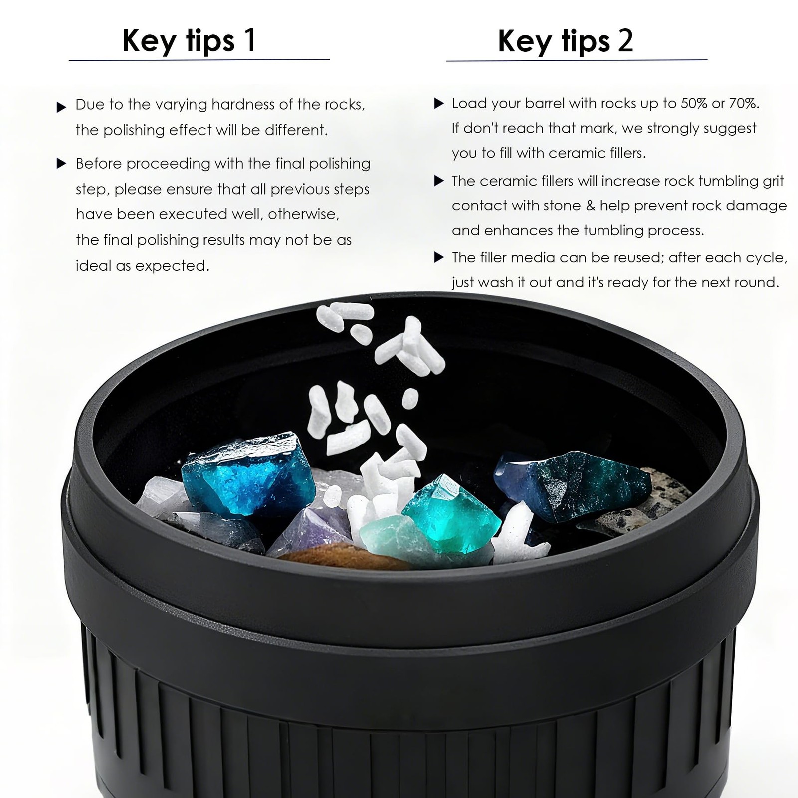 4 Pounds Rock Tumbler Grit Kit Polish Upto 30LBS Rocks Silicon Carbide & Alum…