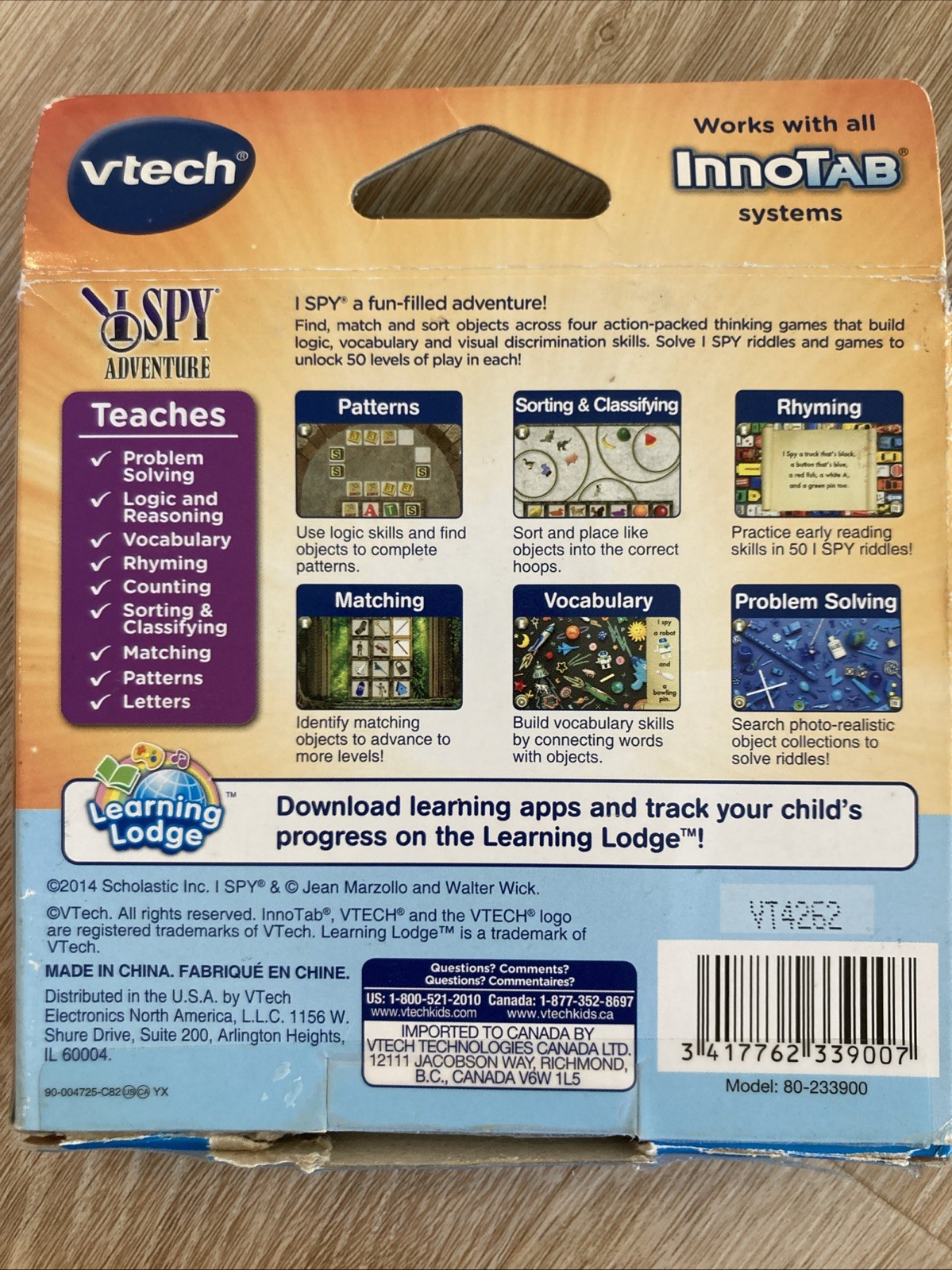 VTech InnoTab I Spy Adventure’ Problem Solving Ages 4-7 Years Pre-K – 1st Grade