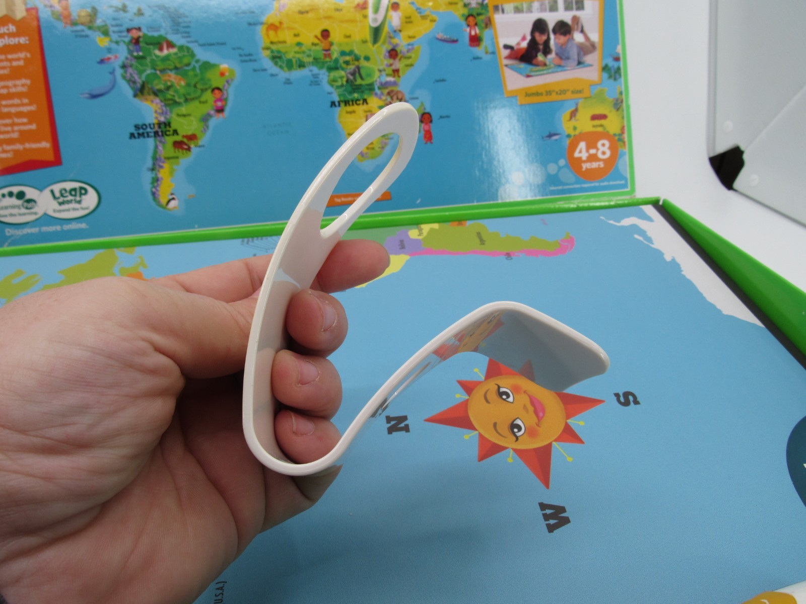 Leap Frog Interactive World Map 2 Sided Tag Read System Pen Included