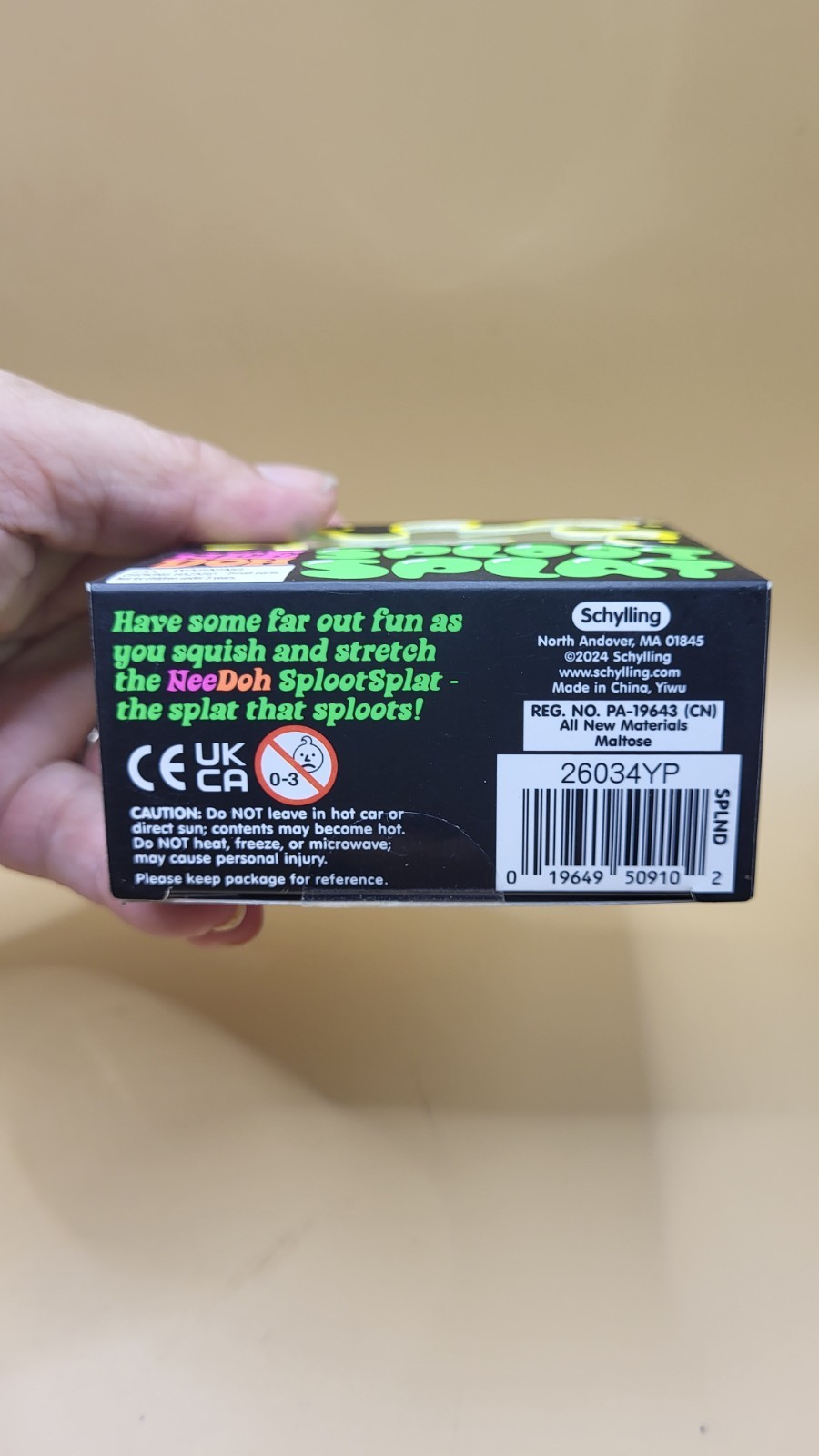 Schylling NeeDoh Sploot Splat Green Squeeze Toy 100%AUTHENTIC. GUARANTEED REAL!!