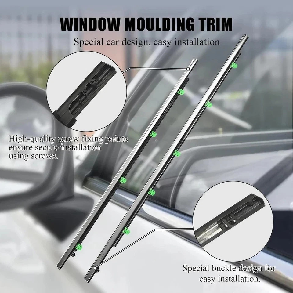 Window Molding Trim for 2012-2016 Honda CRV/CR-V,Chrome Outer Door Weather Strip