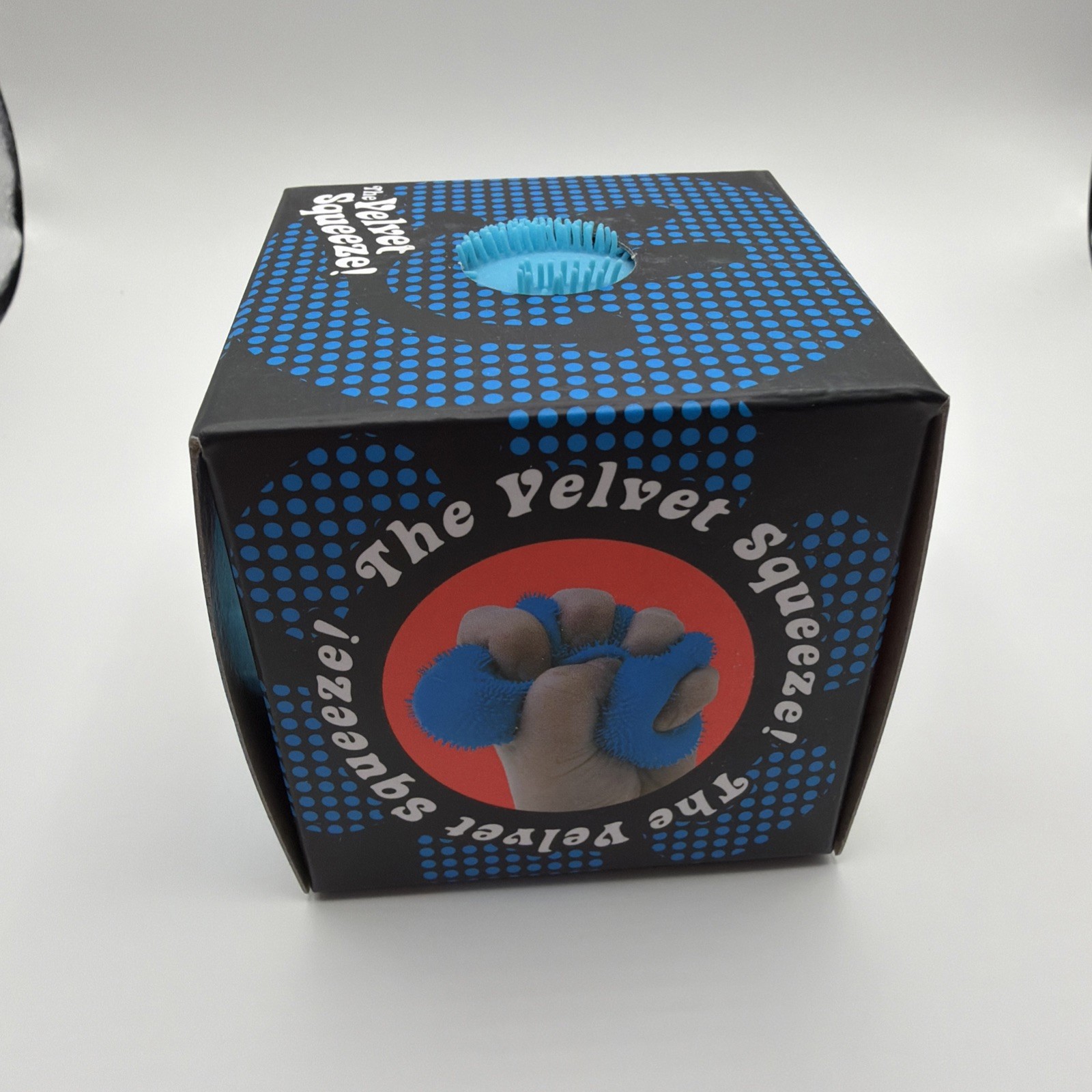 NEE DOH FUZZ BALL Velvet Squeeze- BLUE NEW!