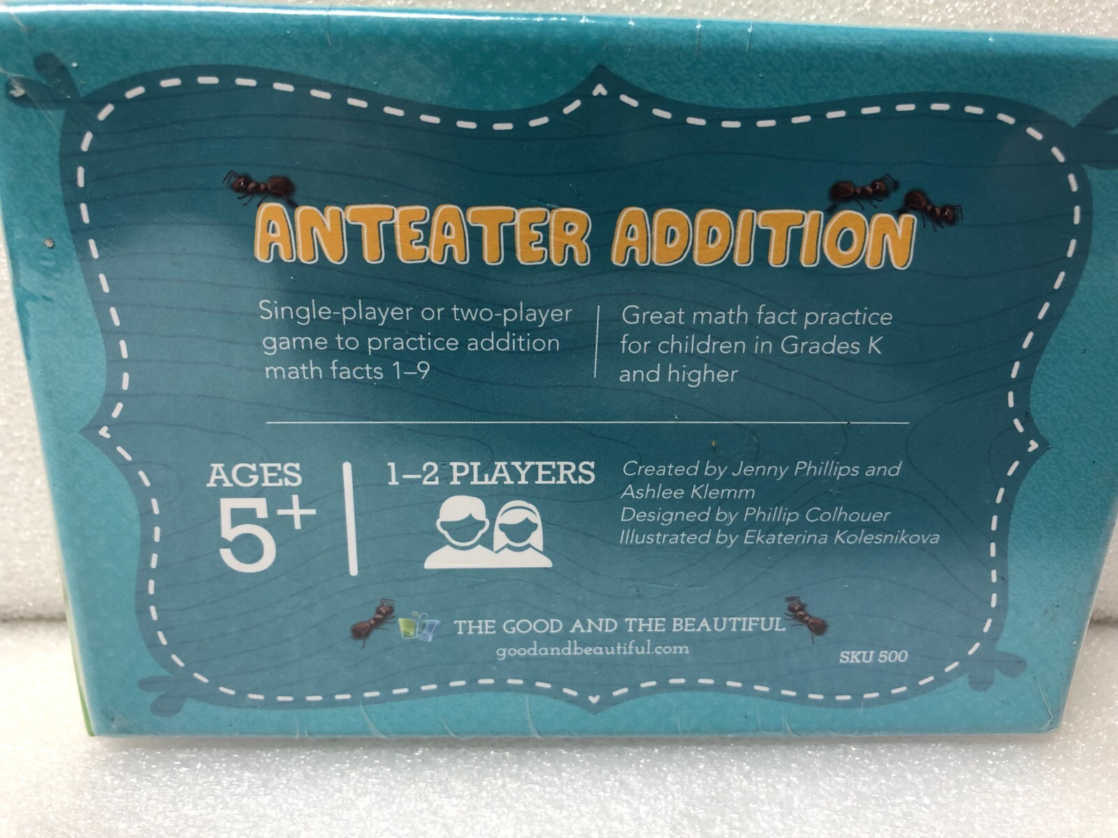 BRAND NEW SEALED The Good and The Beautiful Anteater Addition Flash Cards Game