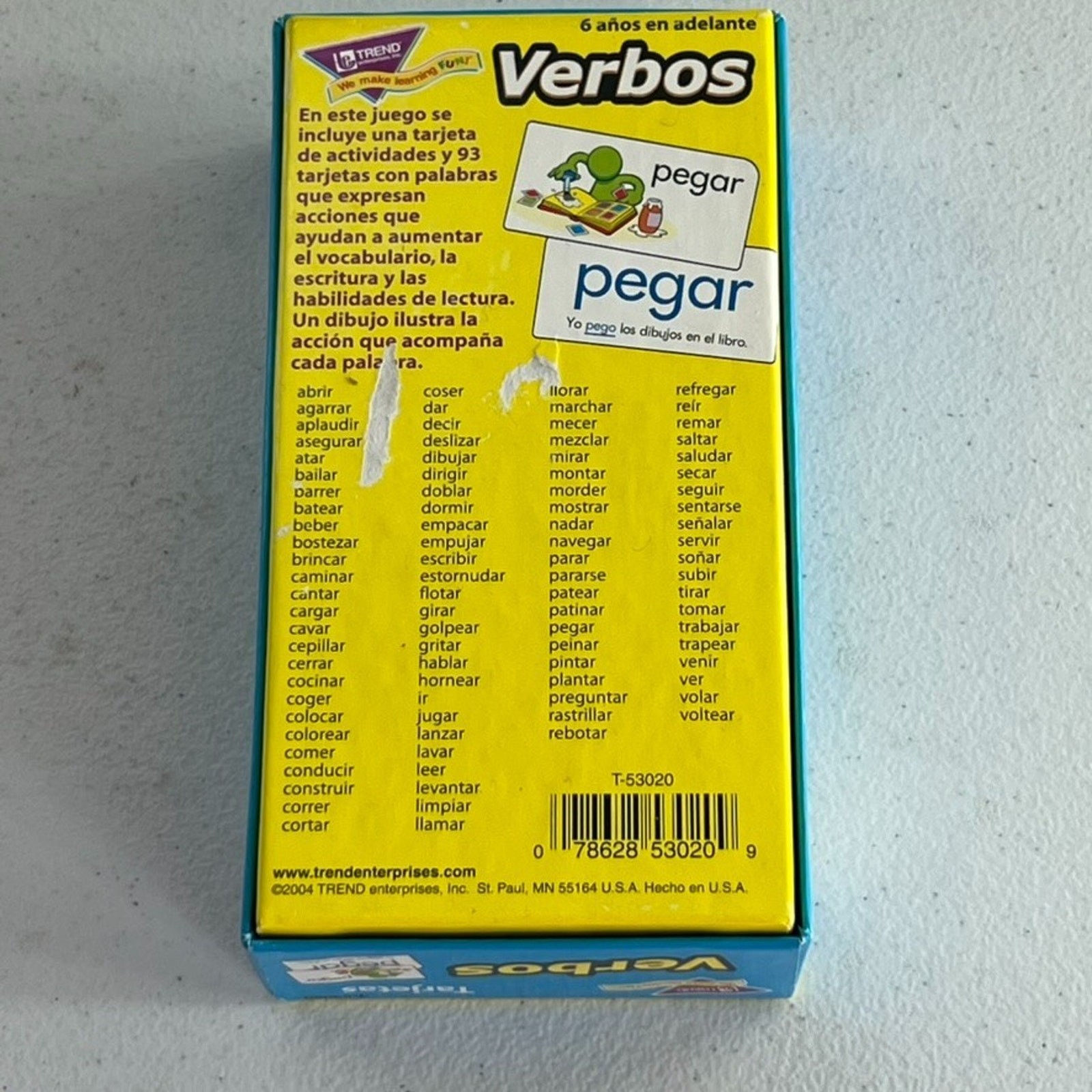 Trend Enterprises Verbos Skill Drill Flash Cards