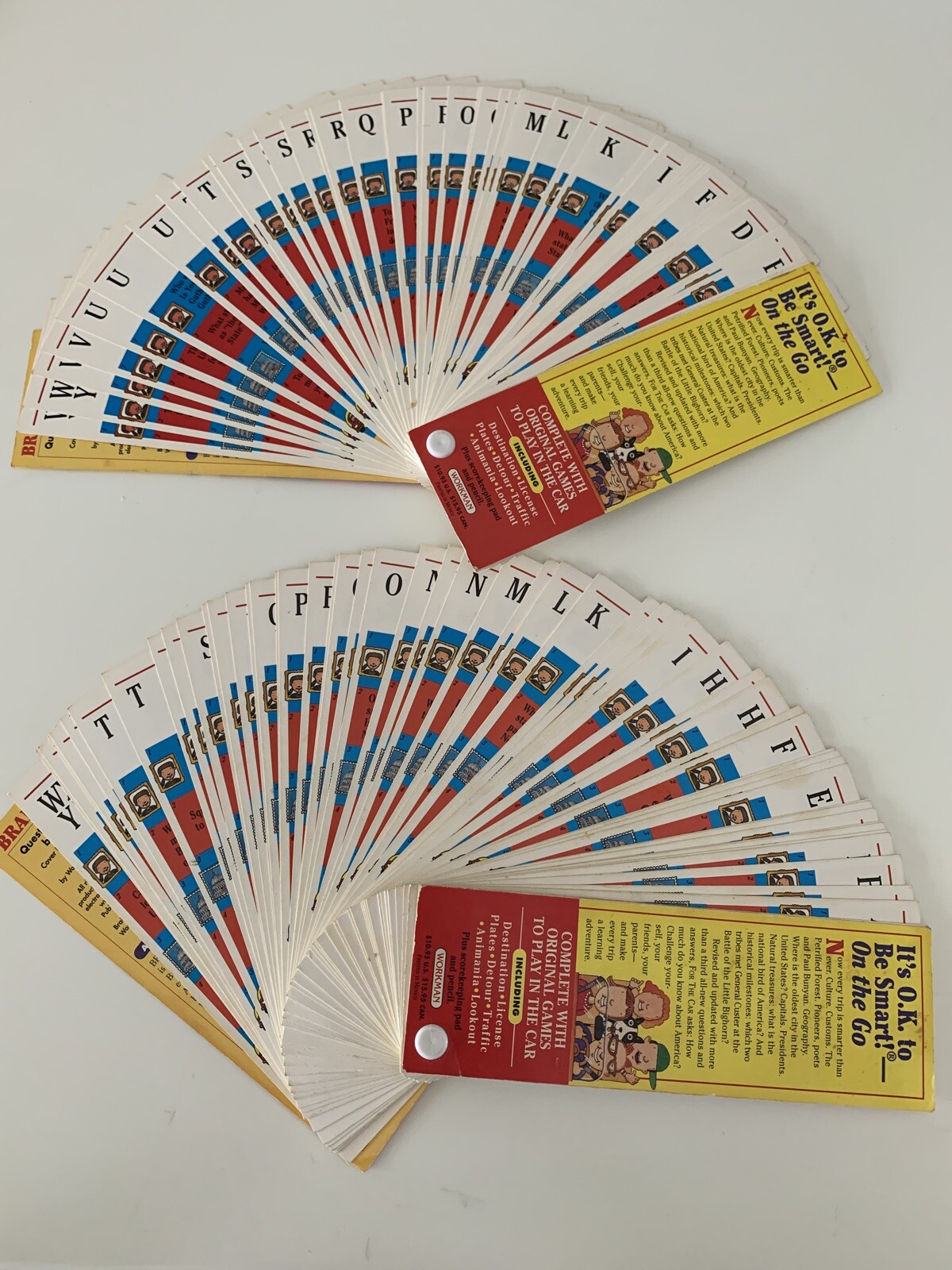 Educational Brain Quest Extra Q&A Car Ages 7-12 All About America Decks 1 & 2