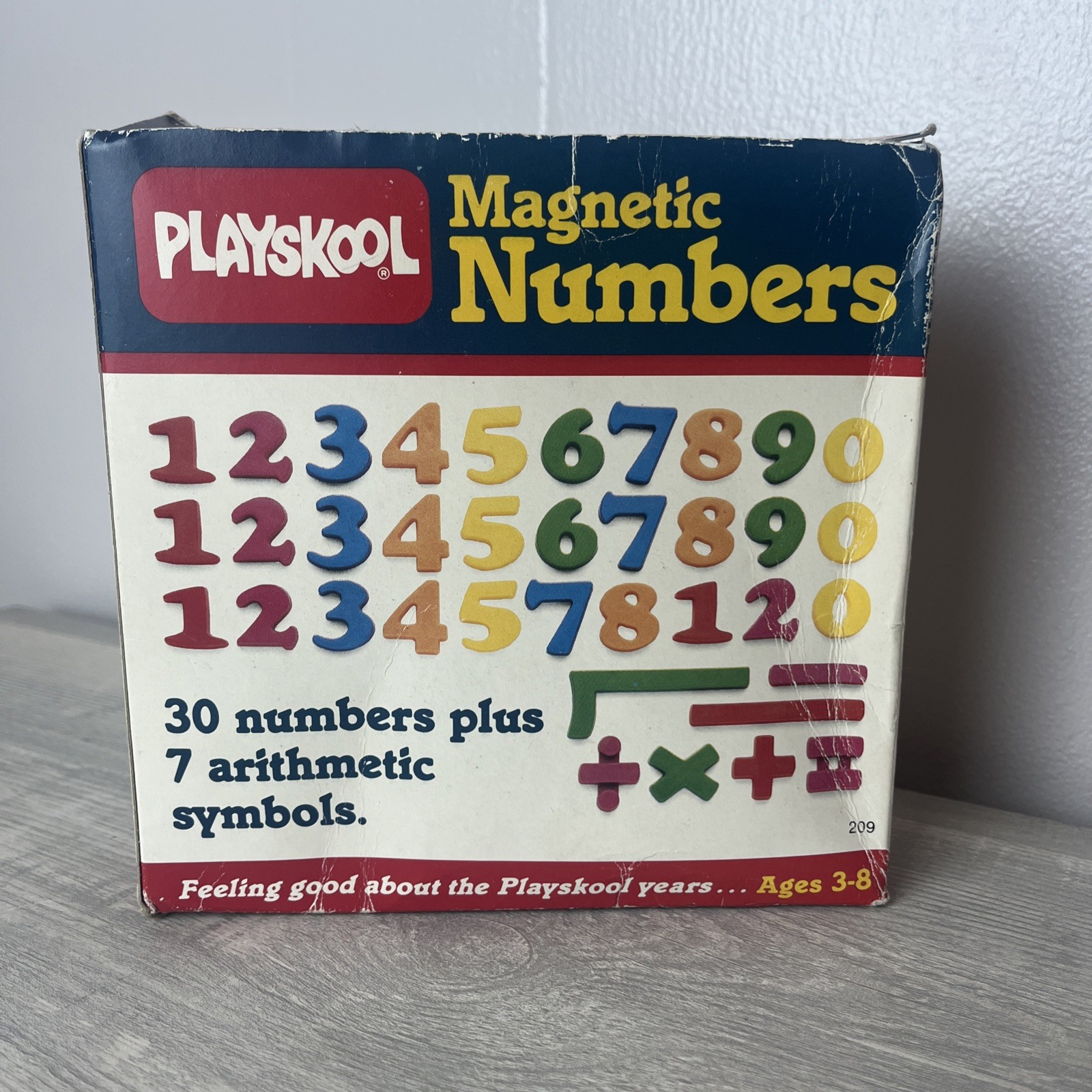 Playskool Magnetic Numbers in Box Vintage 1985 Complete Set