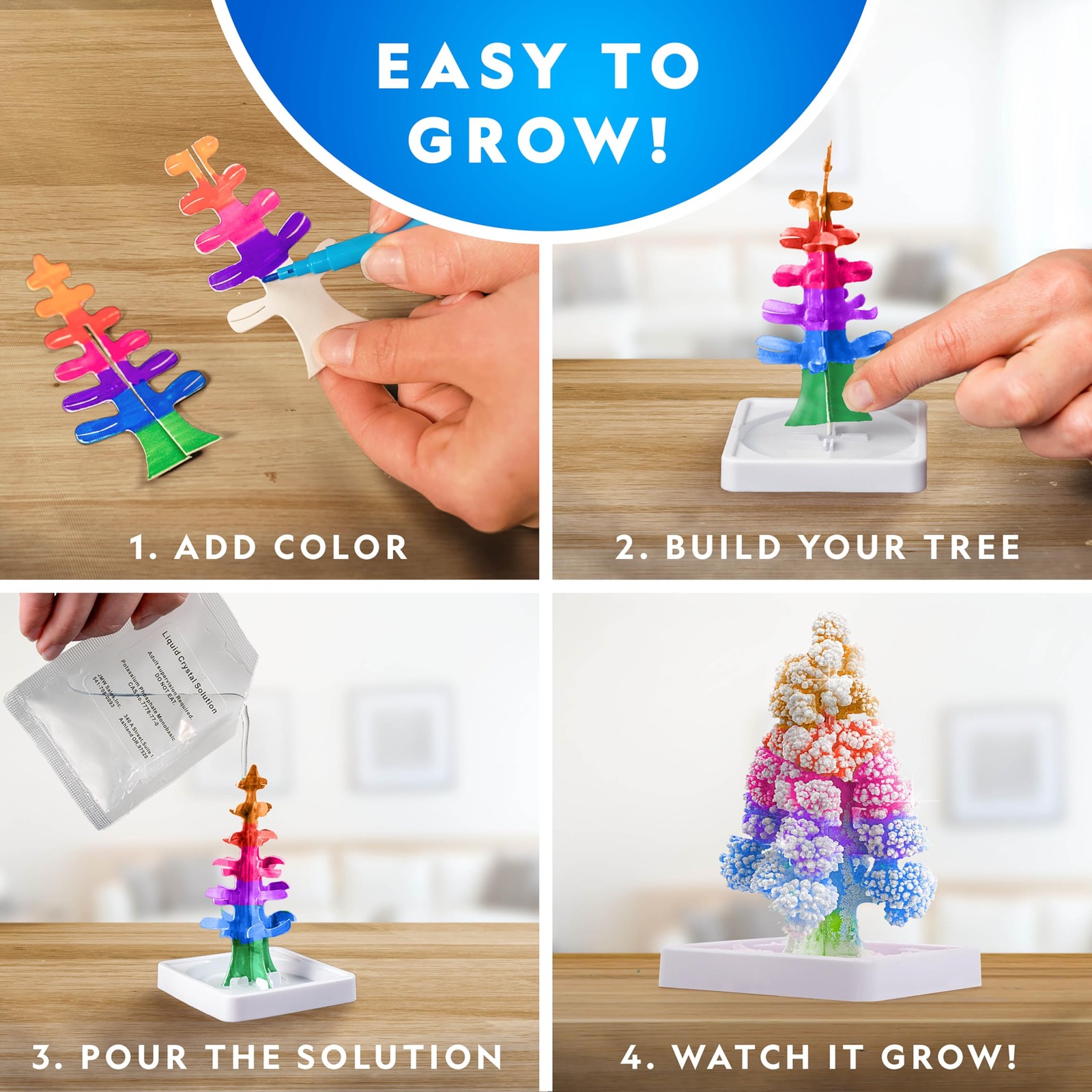 Blue Marble National Geographic Craft Kits For Kids – Crystal Growing Kit Grow