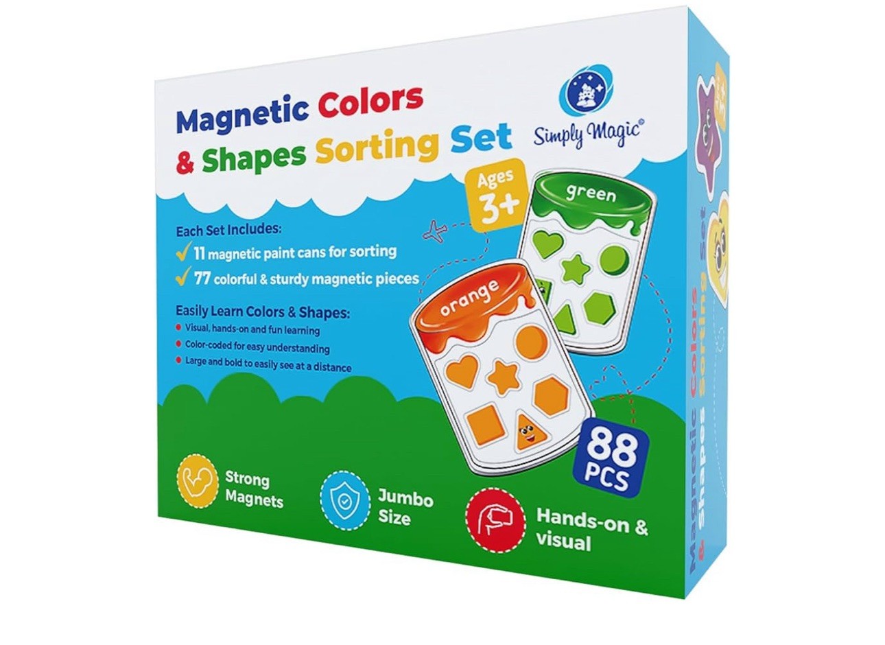 88PCS Magnetic Color Sorting Set Magnetic Shapes & Learning for Kids & Toddlers