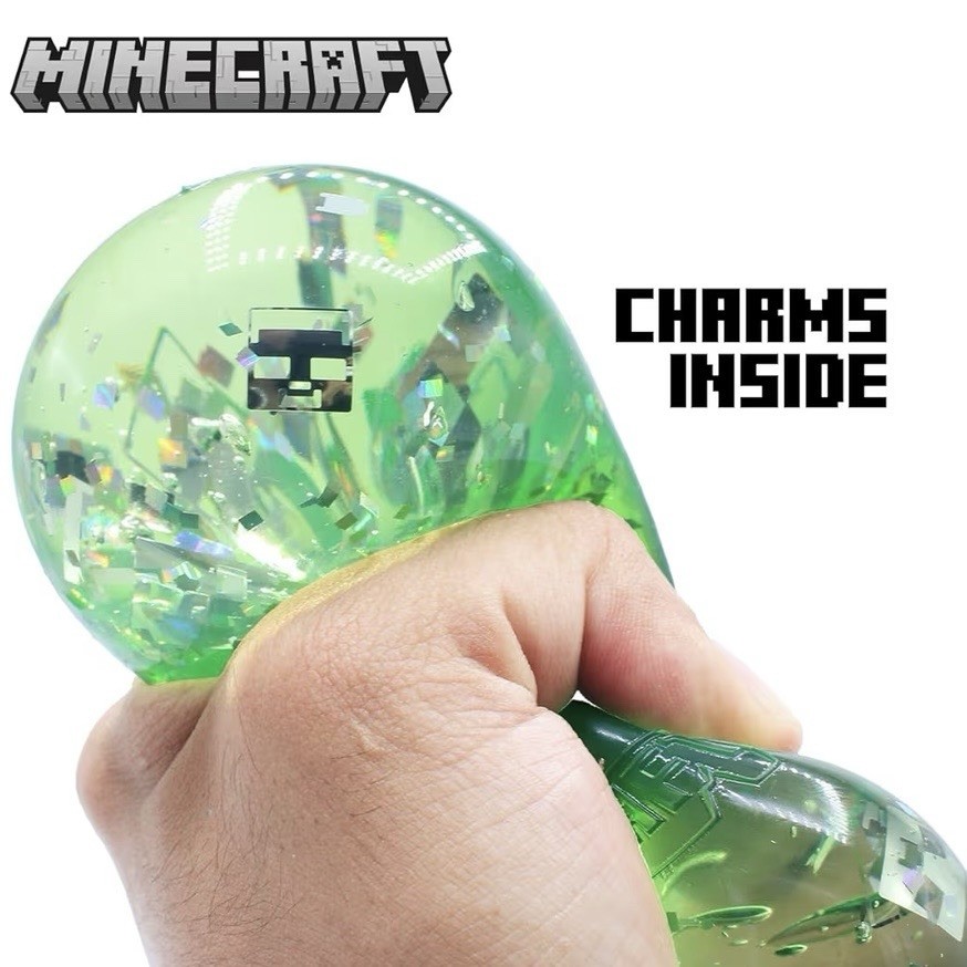 VIRAL Squishy Minecraft Jelly Cube Minecraft SquishMe Cubes Glitter [x1 RANDOM]