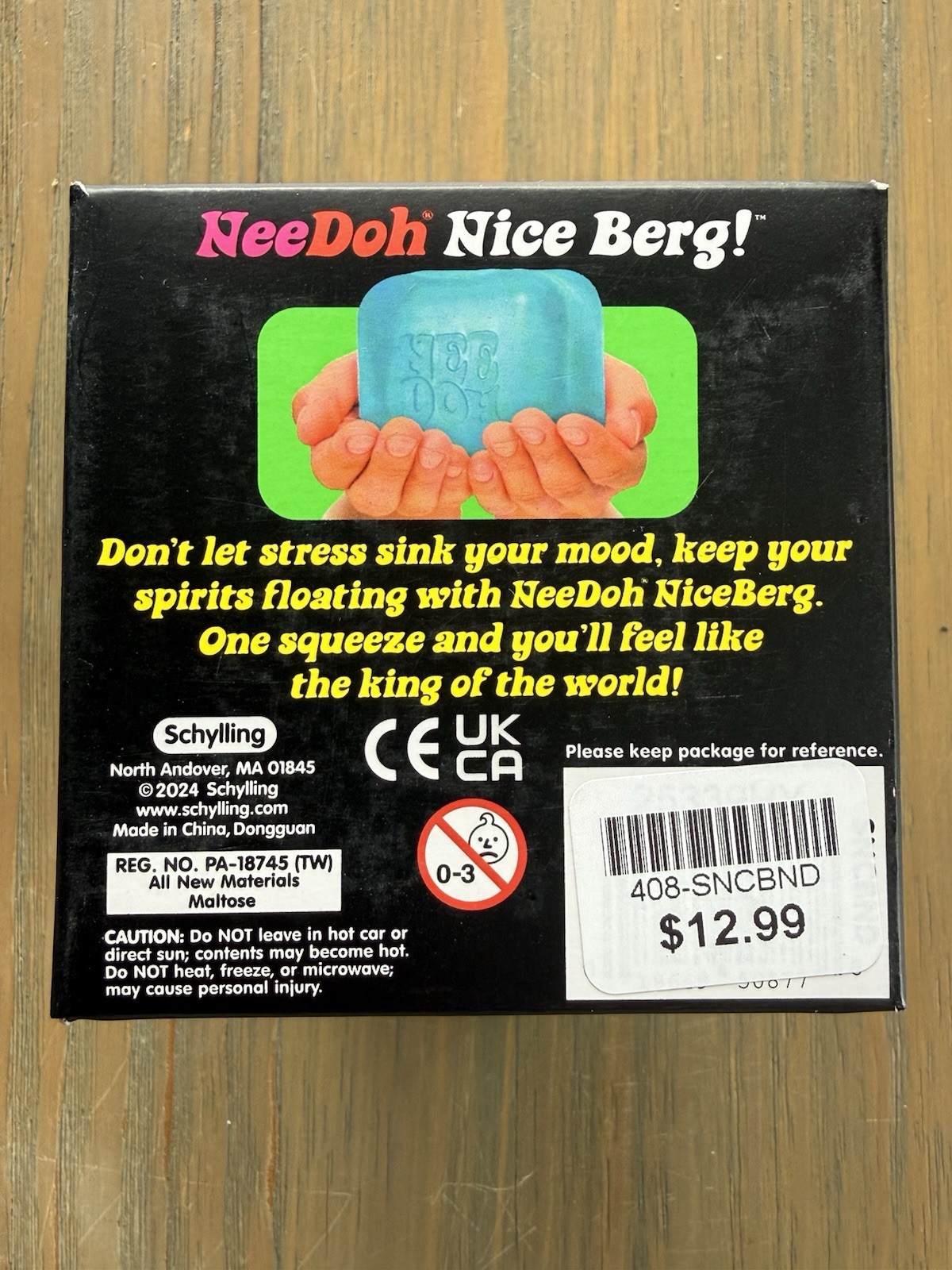 NeeDoh Nice Berg Blue XL Giant Nee Doh Niceberg Solid Squish Cube Block Sealed