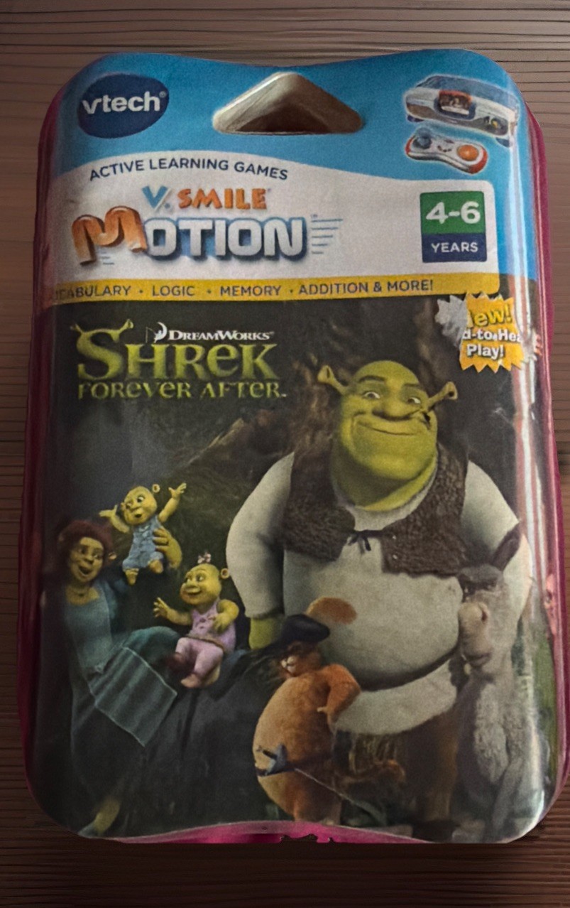 VTECH V.Smile Motion Shrek Forever After game Brand New Sealed