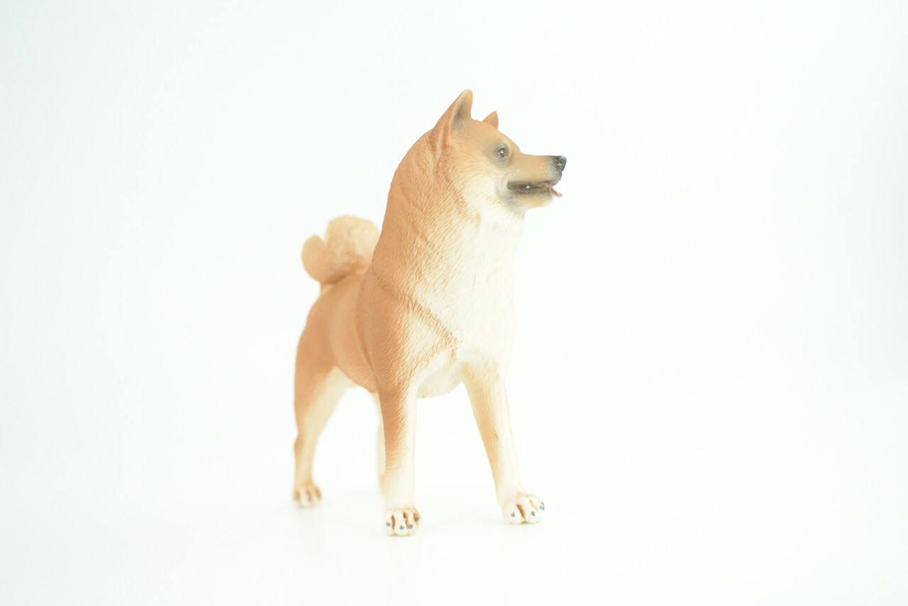 Shiba Inu Dog, Toy, Realistic Hand Painted Rubber Model, 4 Inches CH789 BB186