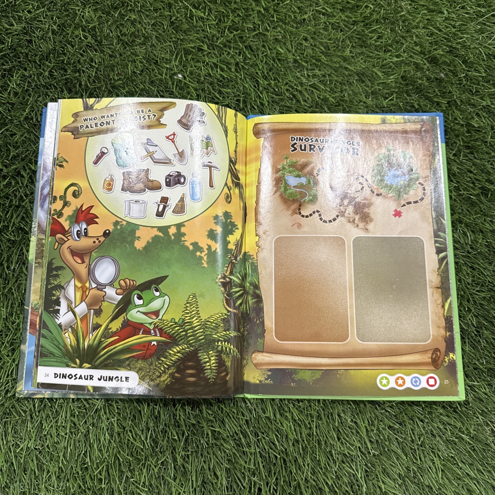 LeapFrog Tag, LeapReader book — LEAP AND THE LOST DINOSAUR 🦖 with 10 cards