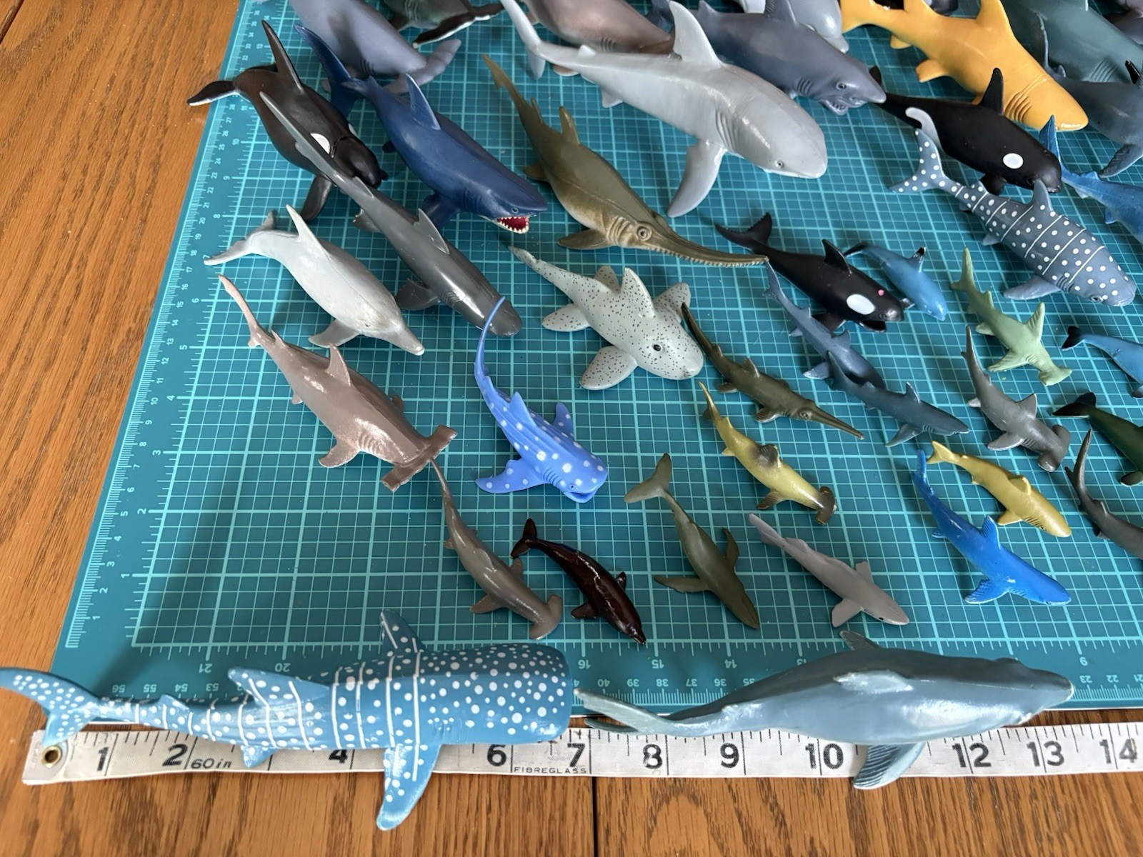 Lot Of 48 Various Sharks (mostly) & A Few Whales~Rubber & Plastic! VGUC See Pics