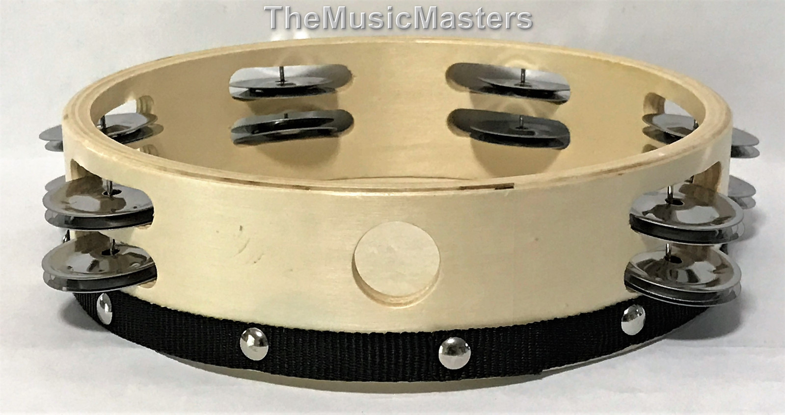 8″ inch Wood TAMBOURINE Double Jingle Row Band Percussion Musical Instrument
