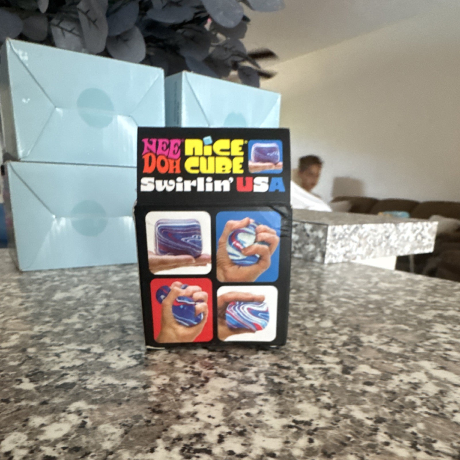 Schylling Nee Doh Nice Cube USA Colors Squish Sensory Toy 25190NAB