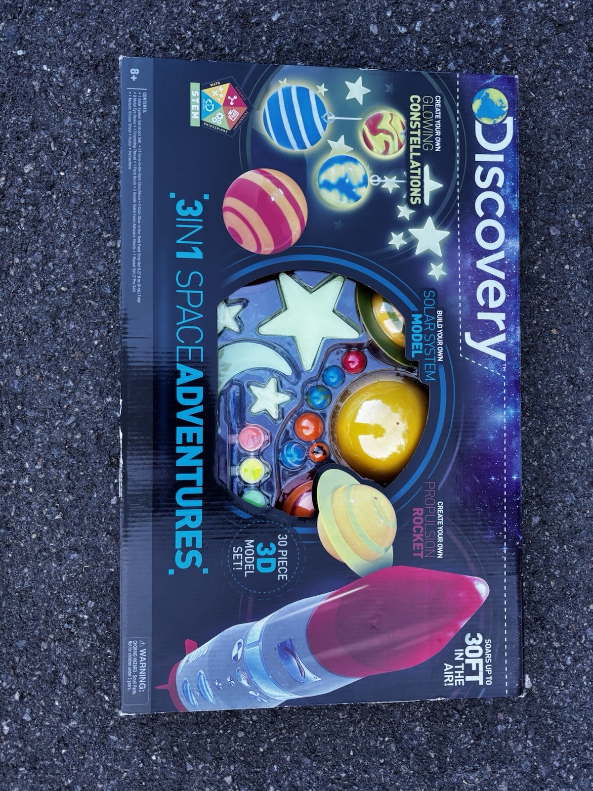 Discovery Kids 3-in-1 Space Adventures STEM Solar System Rocket Glow 2017