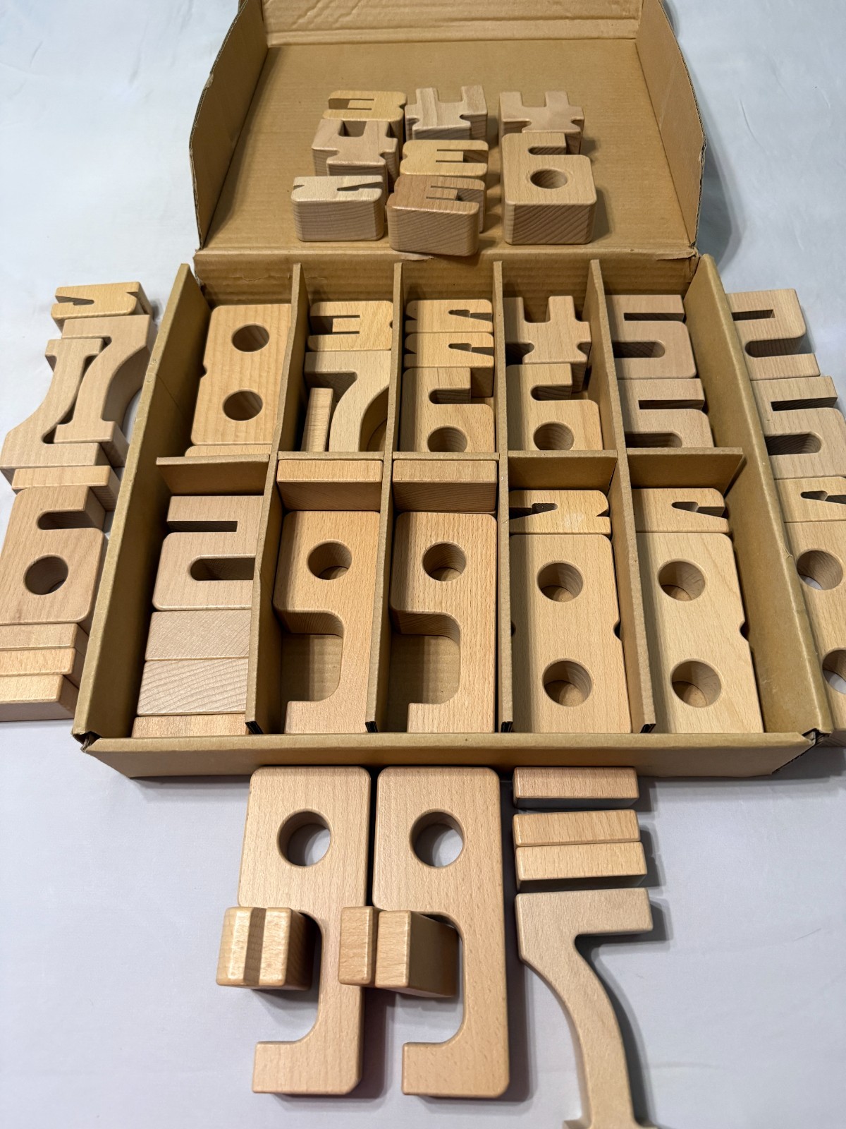 Original Size 45+ Math Building Blocks STEM Wood Educational Numbers