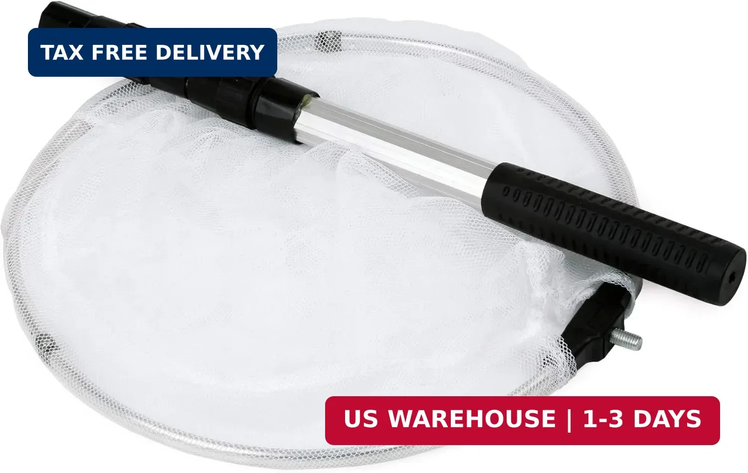 Insect and Butterfly Net with 12″ Ring, 24″ Net Depth, Handle Extends to 36 Inch