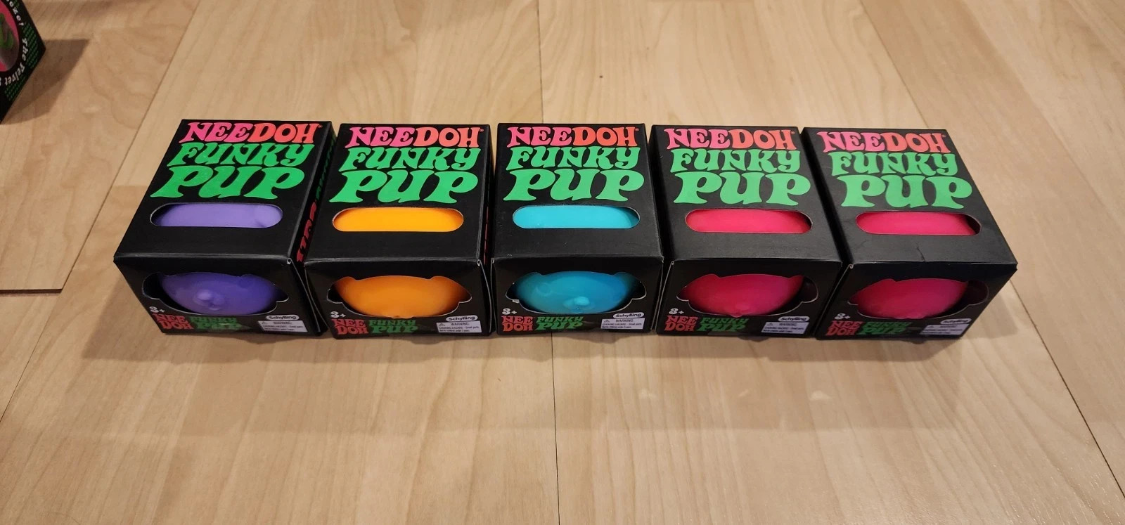 Schylling NeeDoh Funky Pup – Pink Purple BLUE Squishy NEW Authentic Nee Doh!
