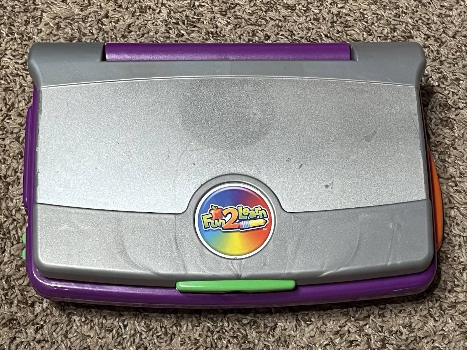 Fisher-Price 2009 Fun2learn Color Flash Laptop Purple Grey Works Great Cleaned ￼