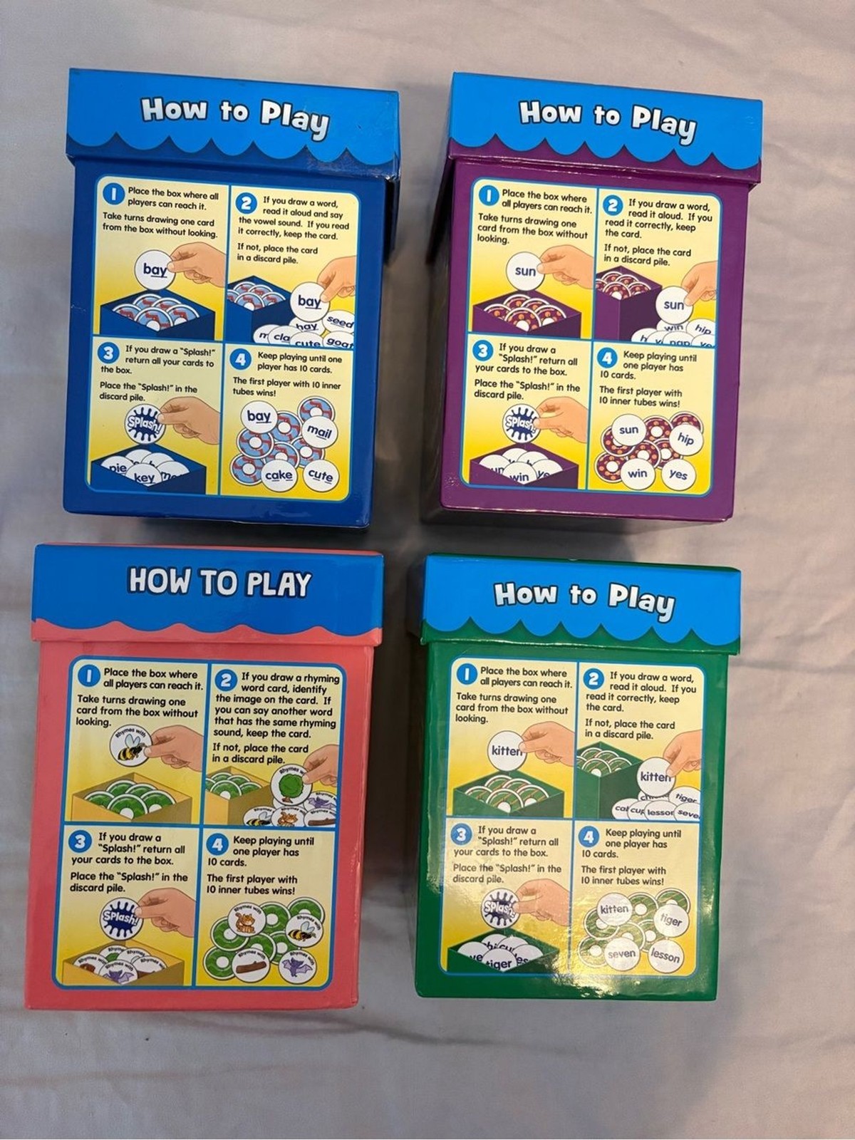 Lakeshore Splash Reading Games Set of 4 Complete Pre-K-2 Phonics Bundle