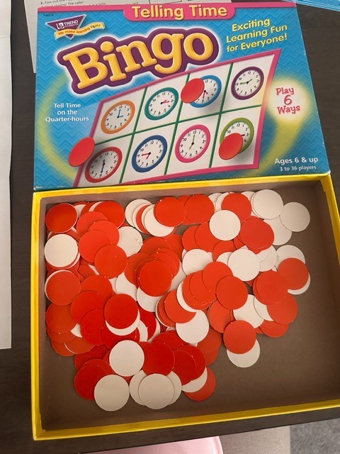 Telling Time Bingo game-Trend Enterprises Ages 6+ 3-36 players