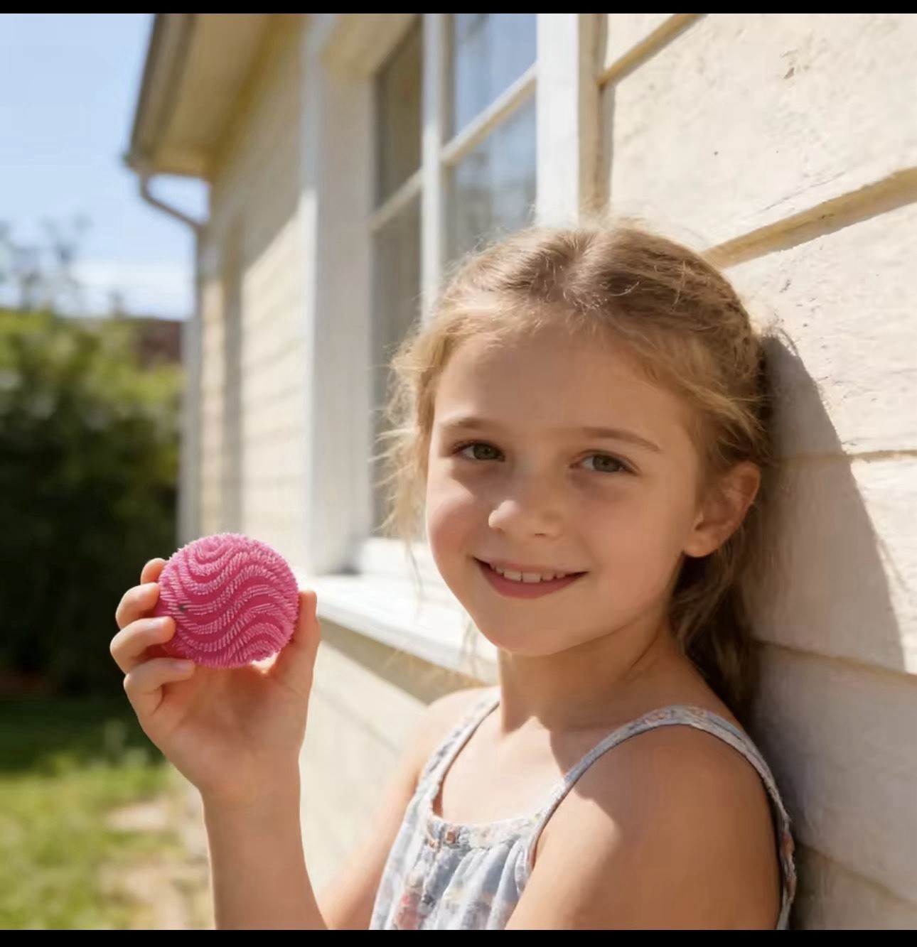 Pink Tactile Sensory Squeeze Toy Ball for Kids 2.5in Ages 3-11 Years Recommended