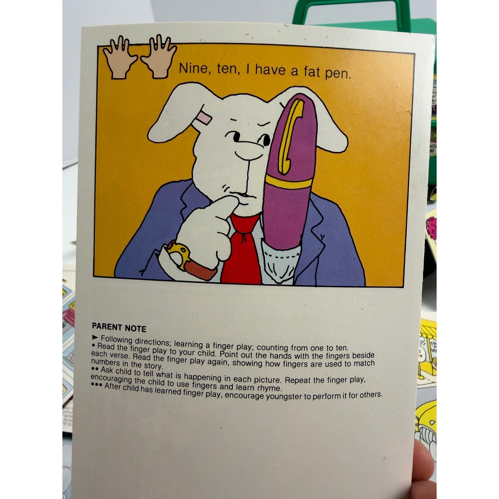 Vintage Sweet Pickles Preschool Program Bus Box Activity Cards ’87 Weekly Reader