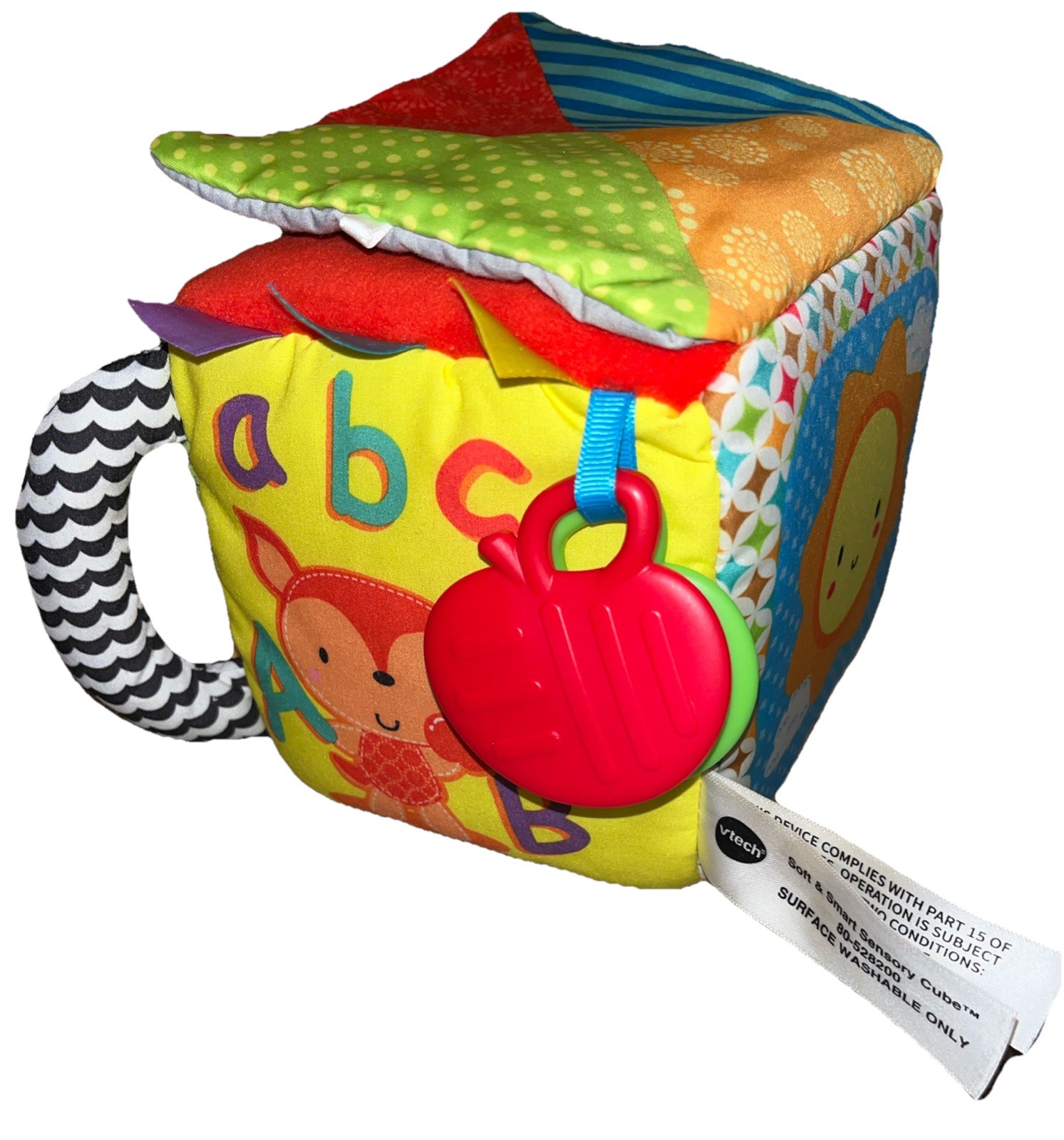 VTech Soft and Smart Sensory Cube Multicolor Numbers Letters Sound 3 Shapes