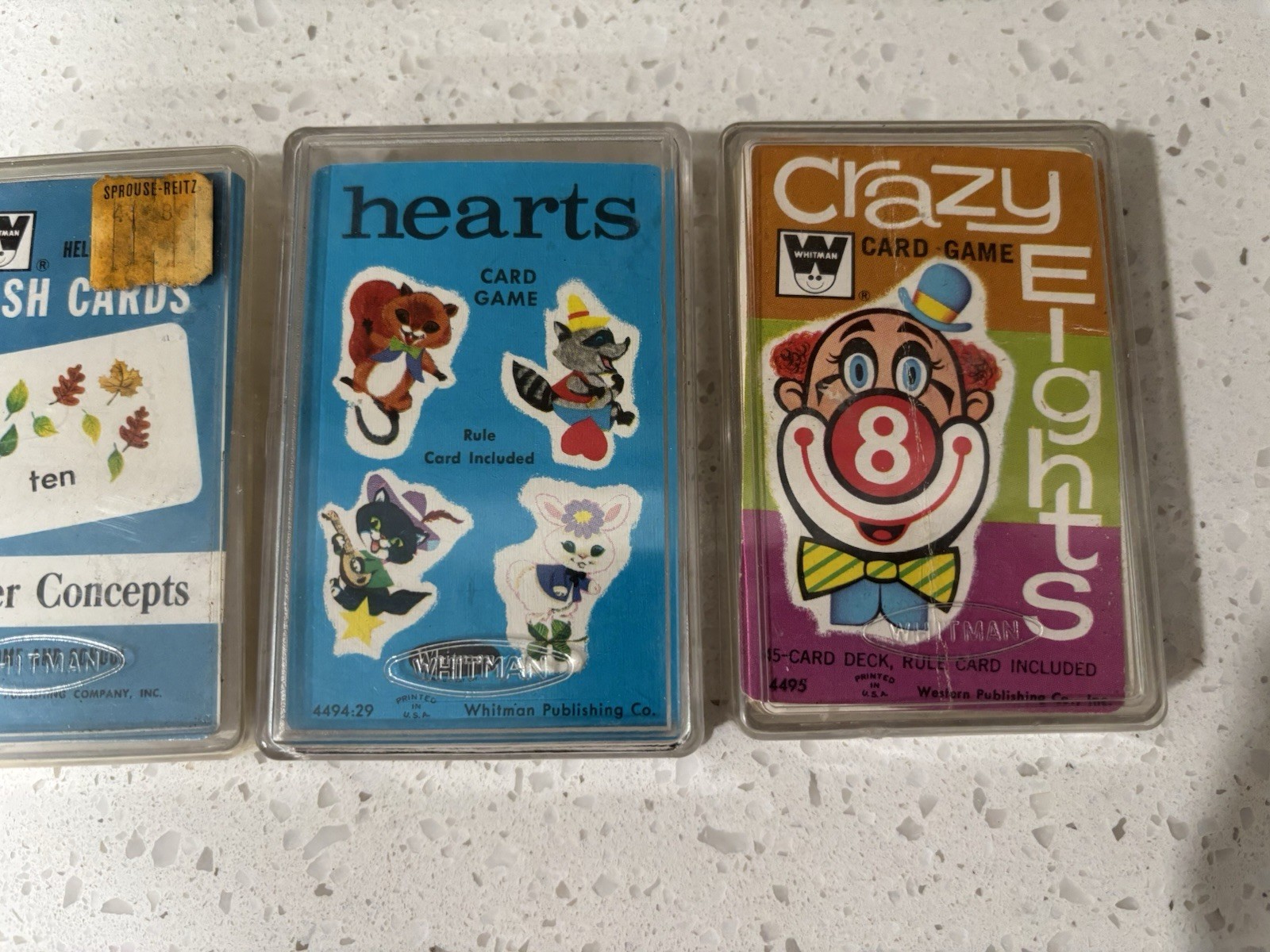 Vintage Whitman Phonics Flashcards & Card Games w/ Plastic Cases