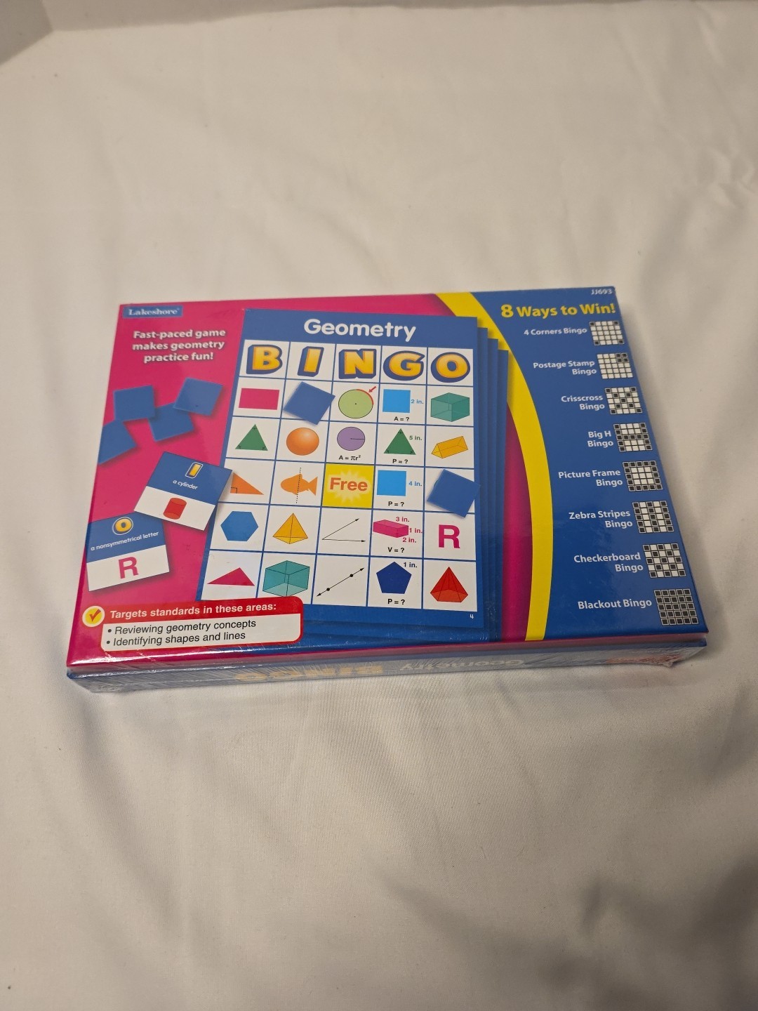 Lakeshore Geometry Bingo – Ages 9+ JJ693 Brand New Sealed