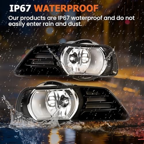Fog Fog Lights Assembly Compatible With 2007 2008 2009 Toyota 2007-2009 CAMRY