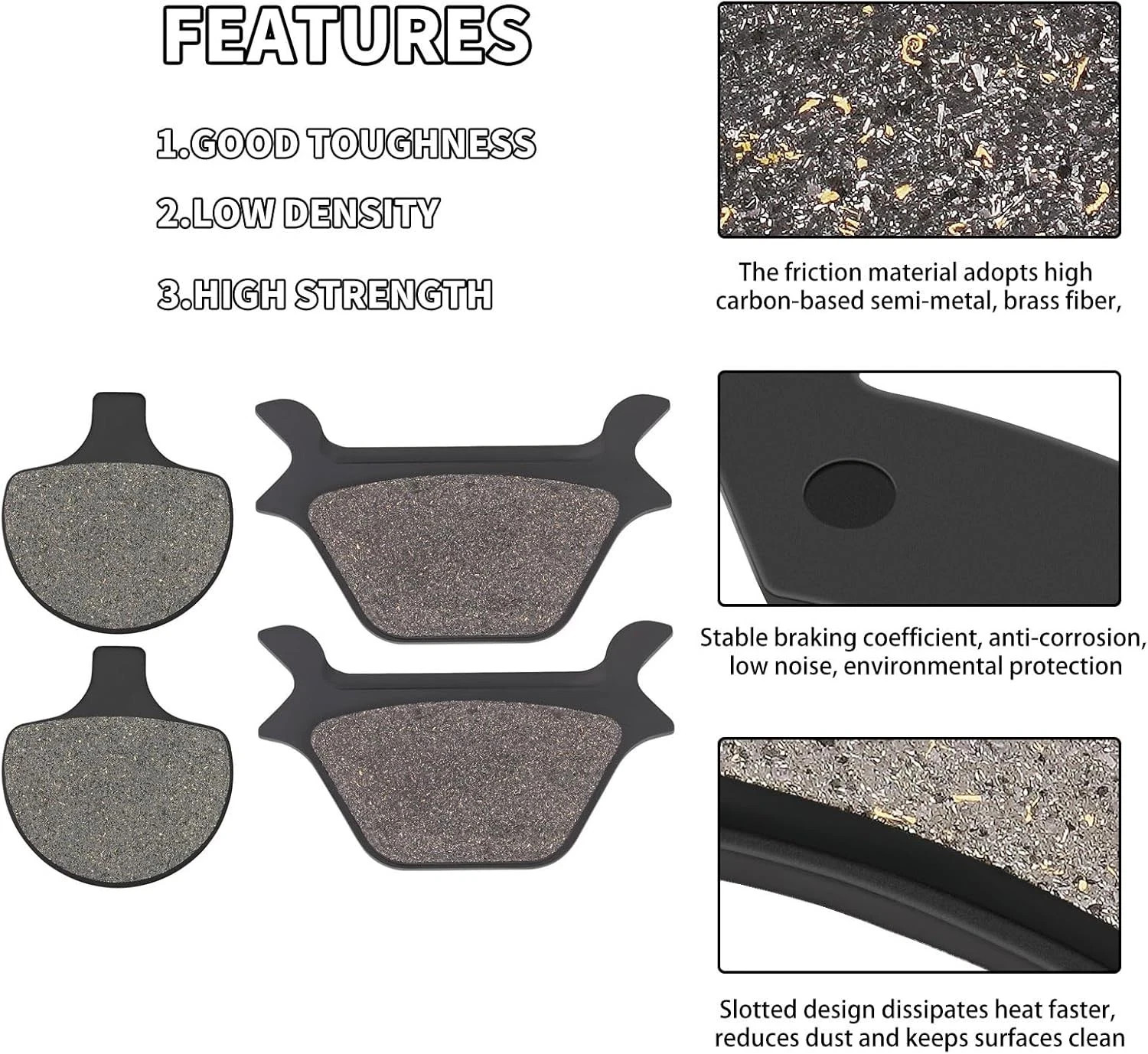 Front Rear Brake Pads kit for HARLEY Sportster Series Softail Series All Models