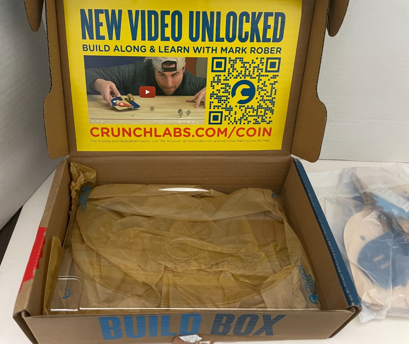 -Open Box- Crunch Labs By Mark Rober Coin Spinner Build Box