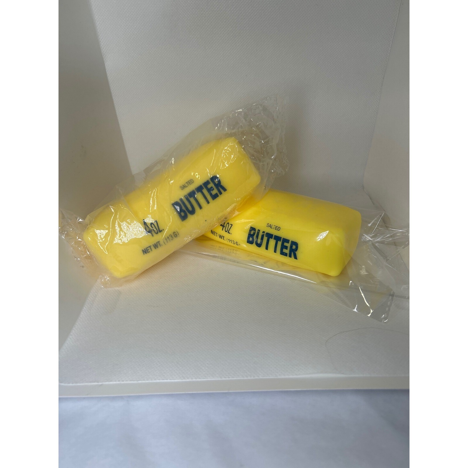 Novelty Butter Stick Squishy Stress Toys Lot of 2 Sensory Fidget Gag Gift