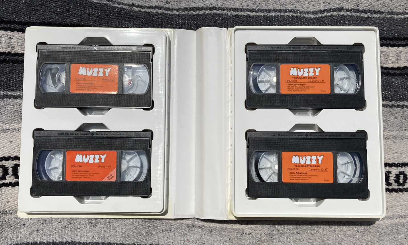 Muzzy~Spanish~BBC Language Course For Children~Early Advantage~VHS, CD, Tapes