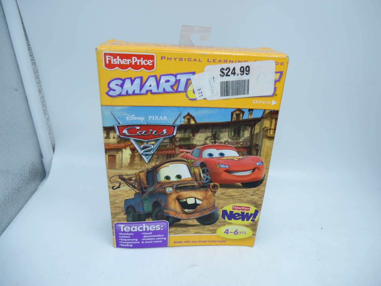 2010 Fisher Price Original Smart Cycle Cartridge Disney Pixar Cars 2 Sealed (PL)