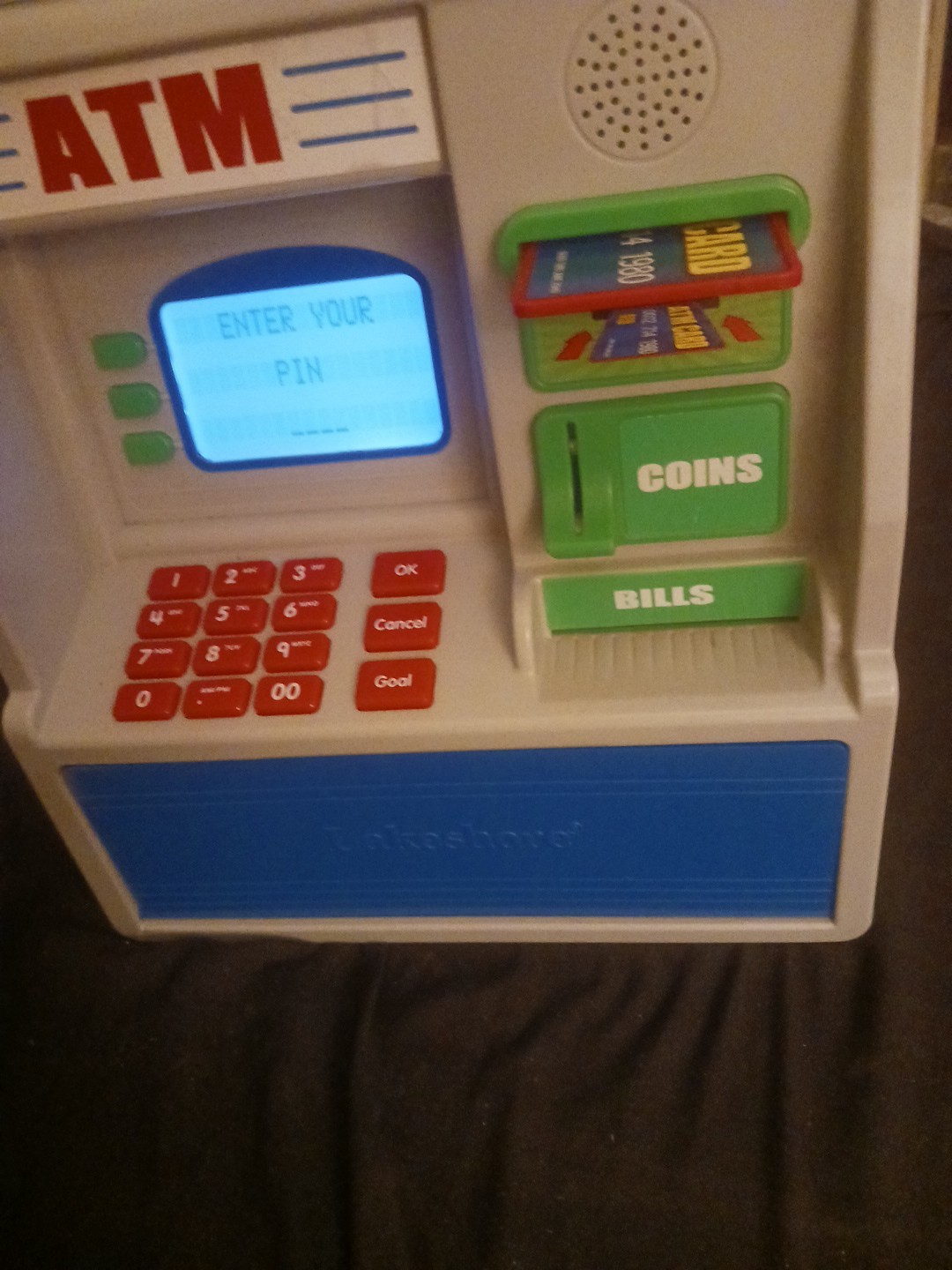 Lakeshore Learning Real Working ATM BANK Piggy Bank Toy Tested Working Wow Look