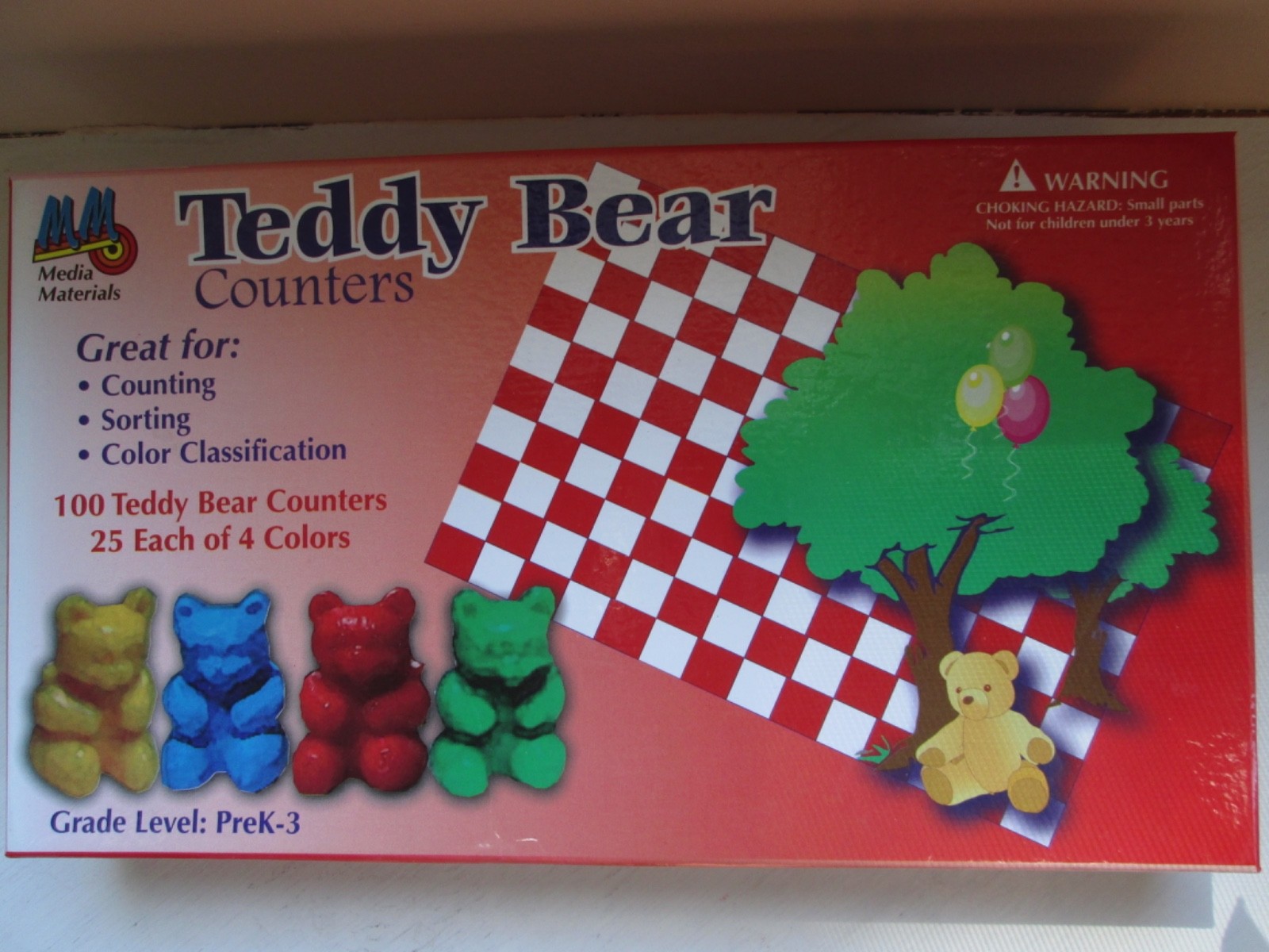 Teddy Bear Counters by Media Materials 99 Pieces, Math Manipulatives