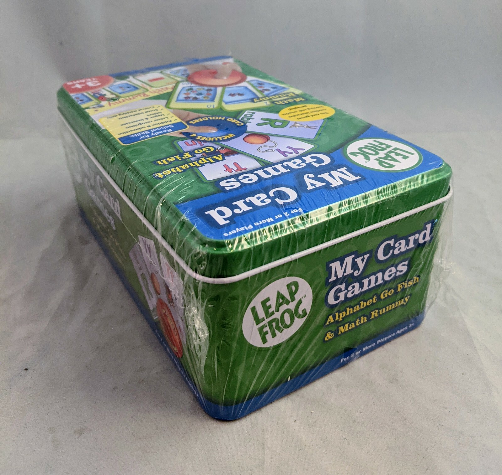 Leap Frog My Card Games Alphabet Go Fish Math Rummy New In Tin Sealed