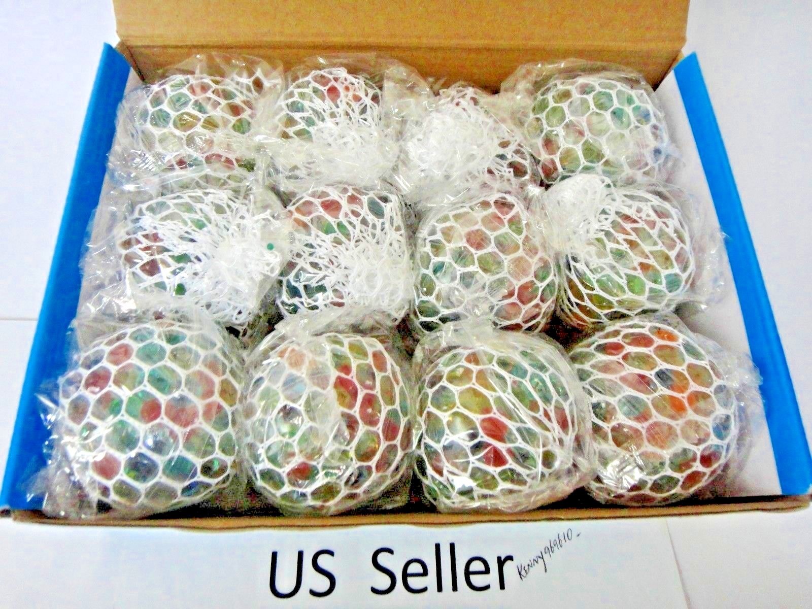 3″ Squishy Mesh sensory stress reliever ball toy autism squeeze anxiety 12Pcs