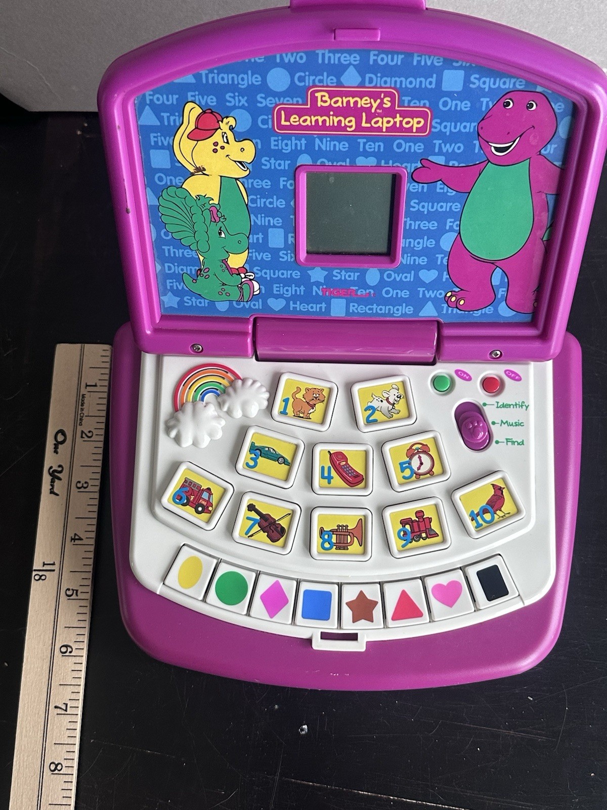 VTG Barney’s Learning Laptop 1999 Interactive Tiger Toy Educational Works