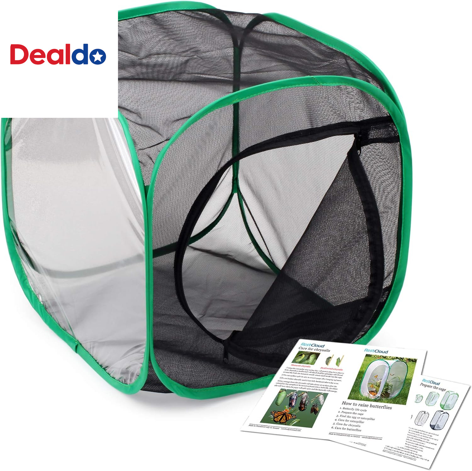 Insect and Butterfly Habitat Cage Terrarium Pop-Up 12 X 12 X 12 Inches