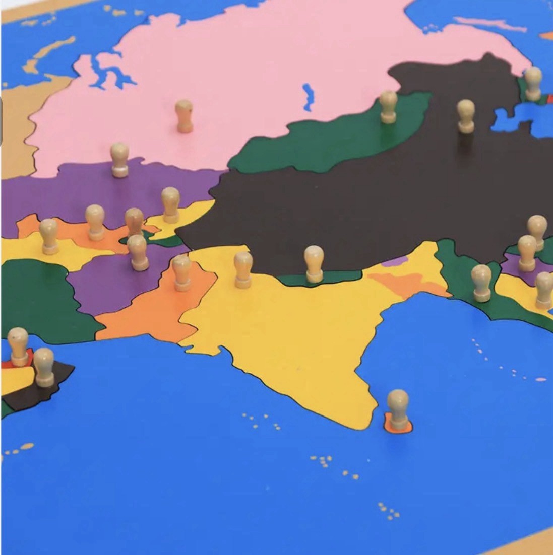 Montessori Asia Puzzle Map, Large 57cm x 44.5cm, Brand New In Box