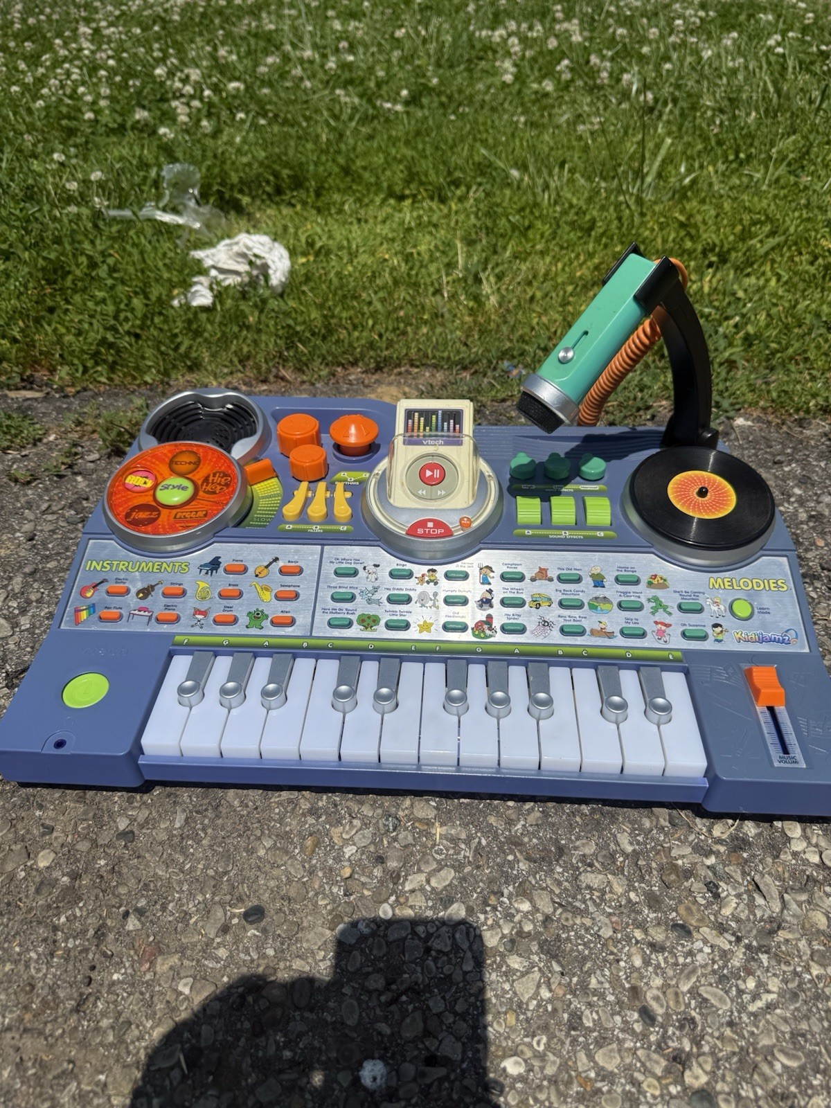 VTech KidiJamz Keyboard Blue Recording Studio DJ MP3 Music Songs Ages 3-7 Years